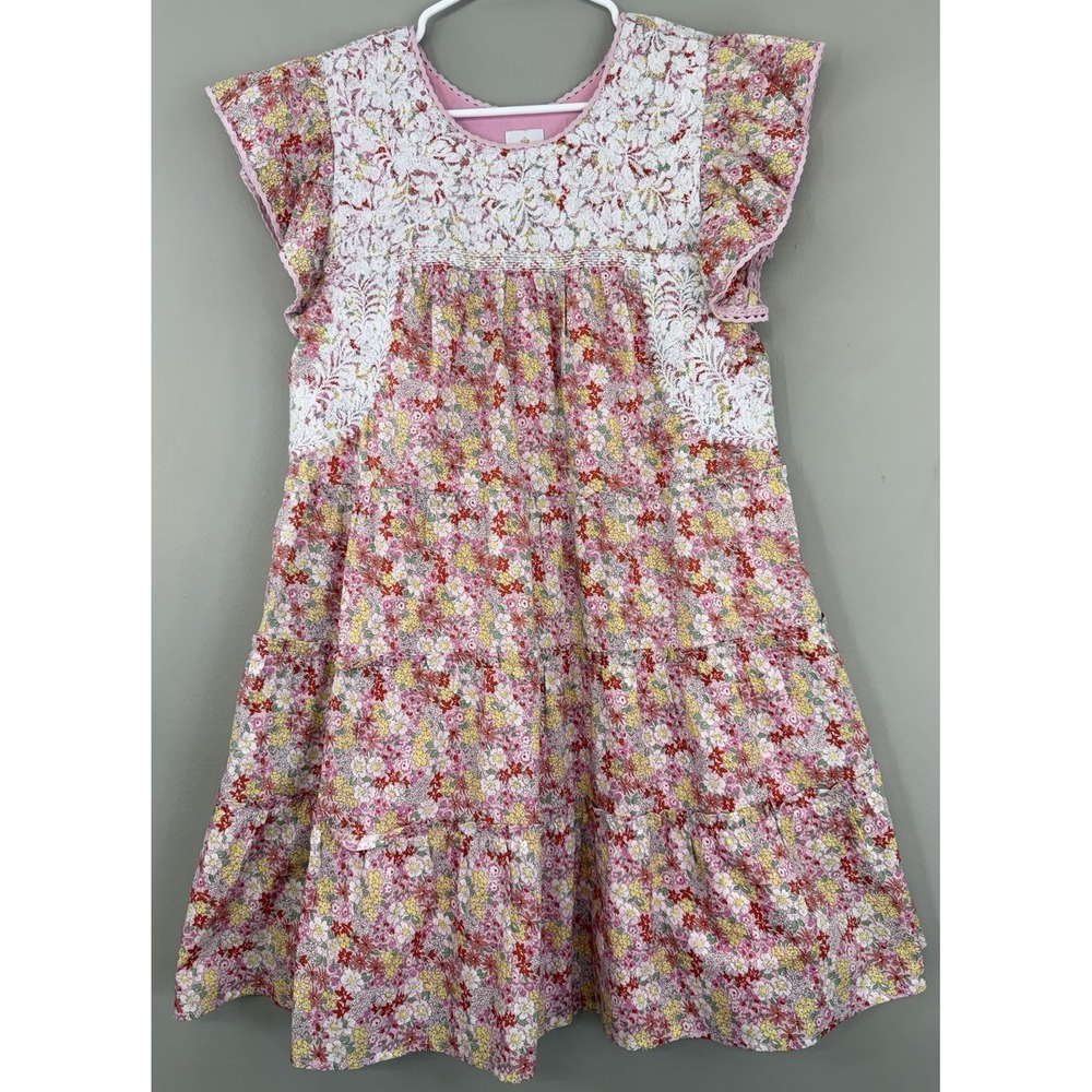 J Marie Dress Women's Small Embroidered Floral With Pockets